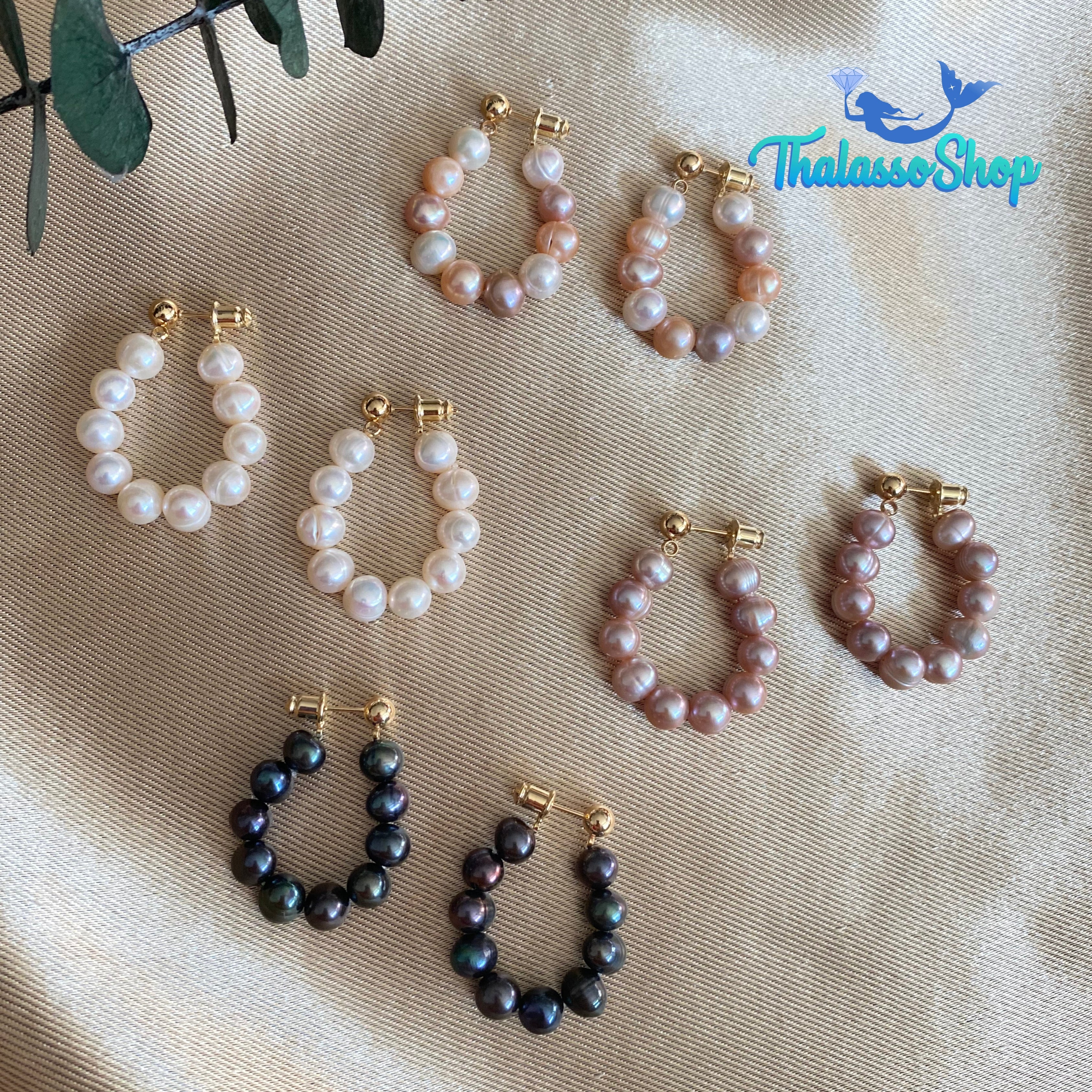 DAYANA Pearl Hoop Earrings