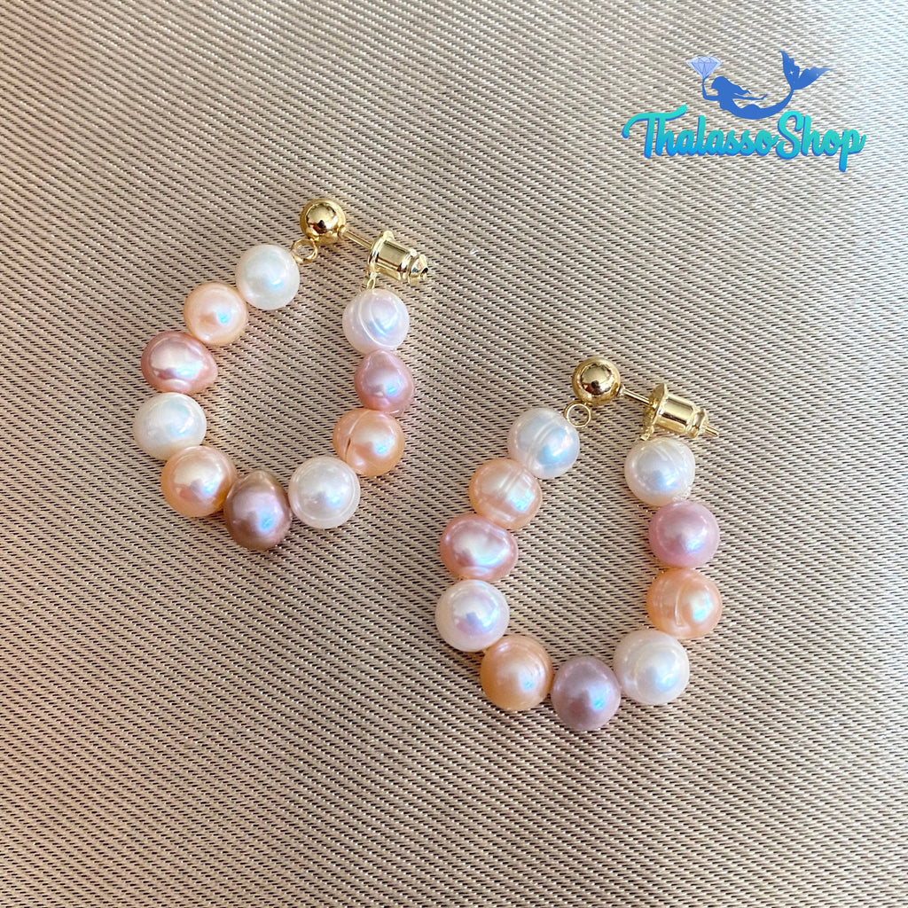 DAYANA Pearl Hoop Earrings