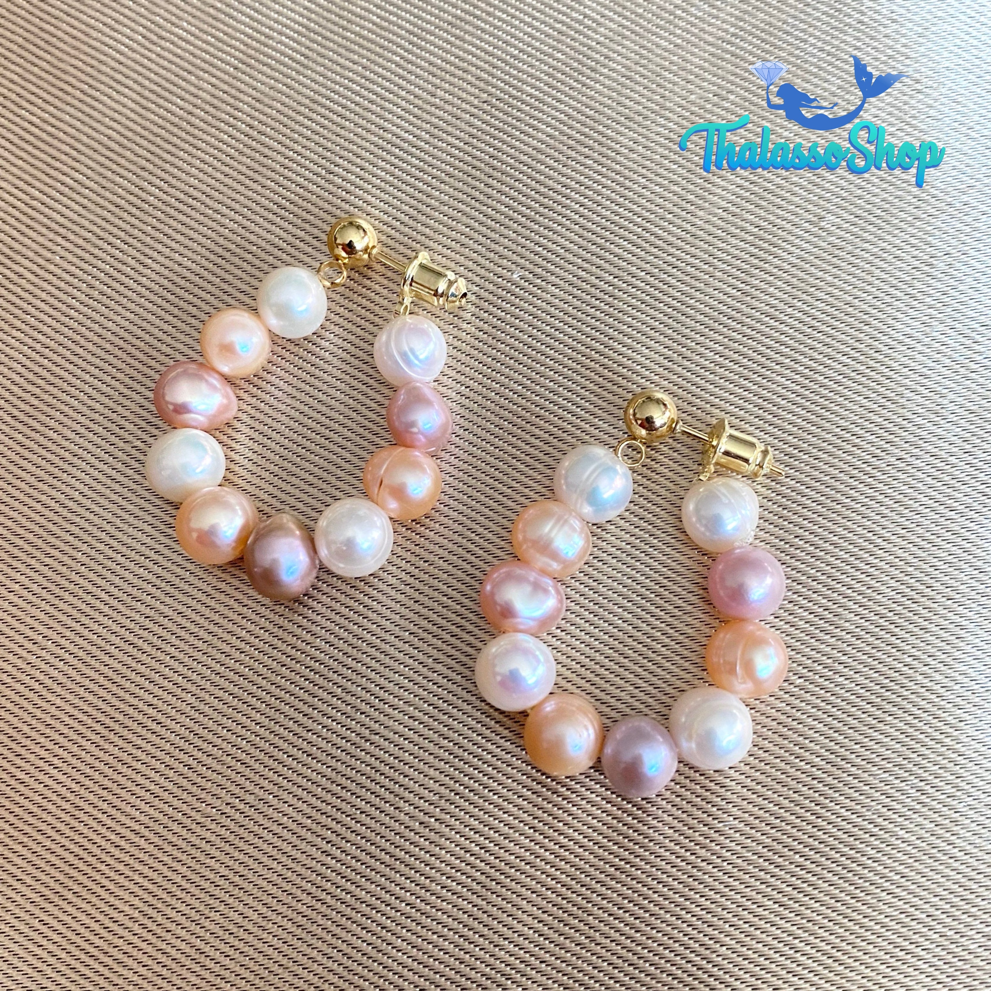 DAYANA Pearl Hoop Earrings