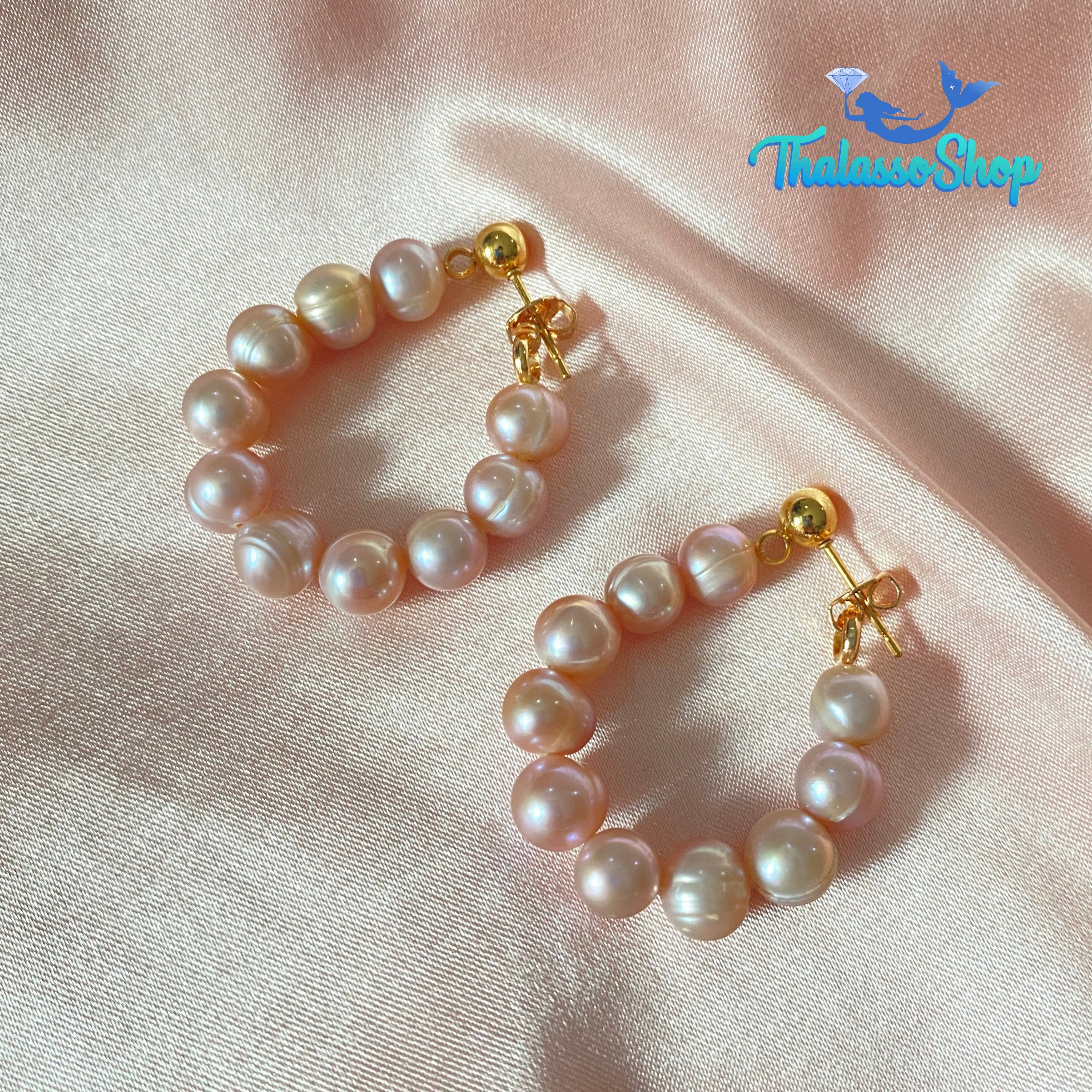 DAYANA Pearl Hoop Earrings