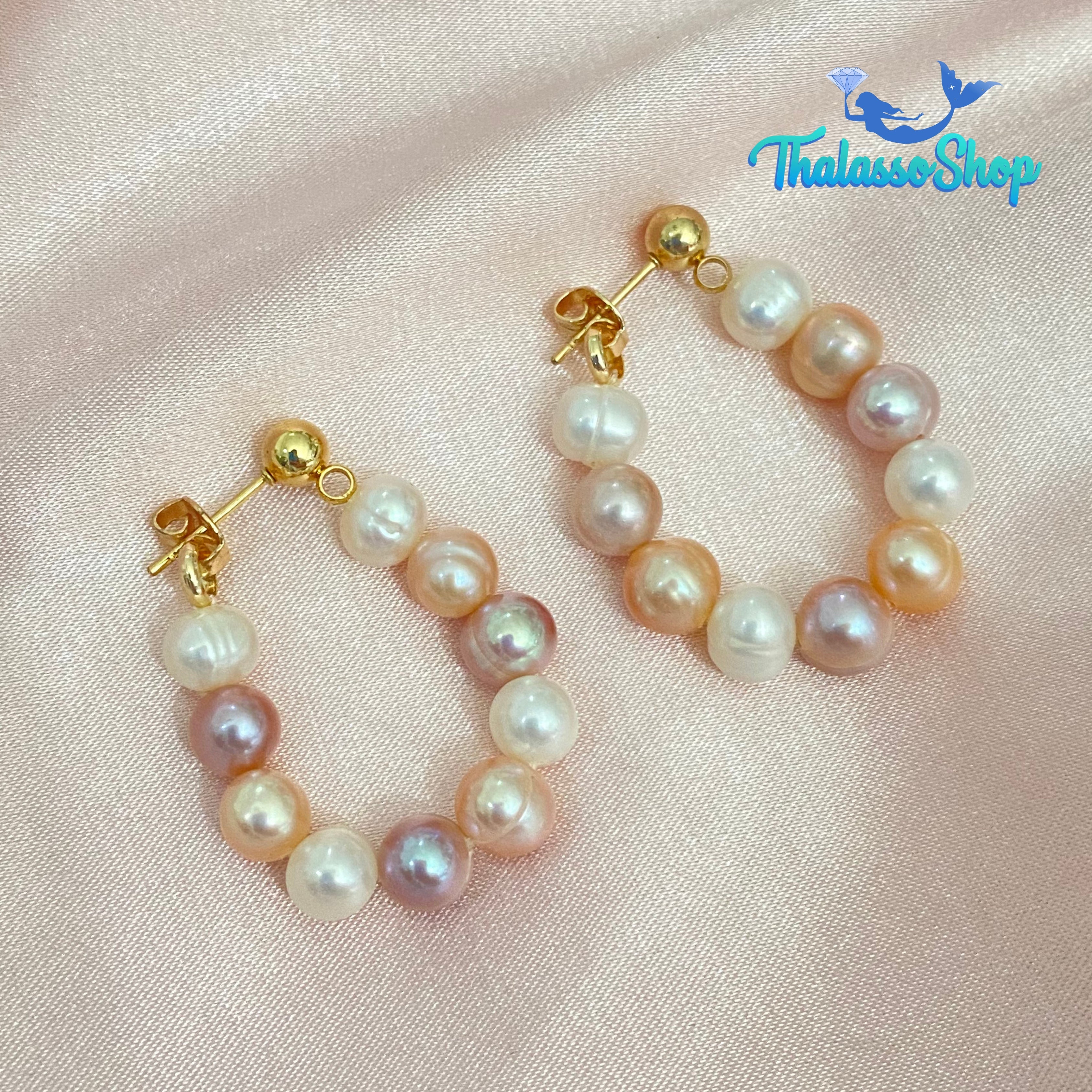 DAYANA Pearl Hoop Earrings