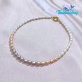 JEHZA Peach-Lilac Pearl Necklace