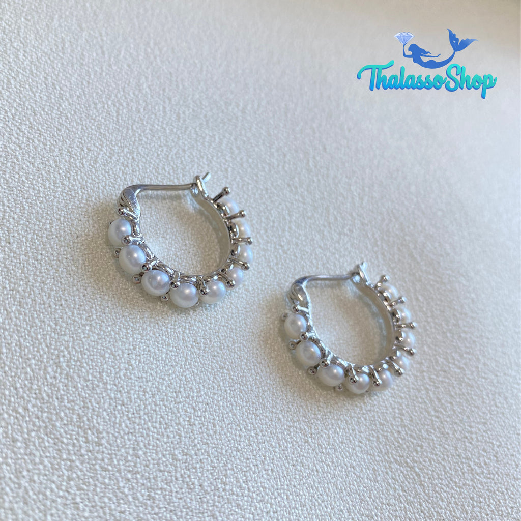 JACQUELYN pearl hoops