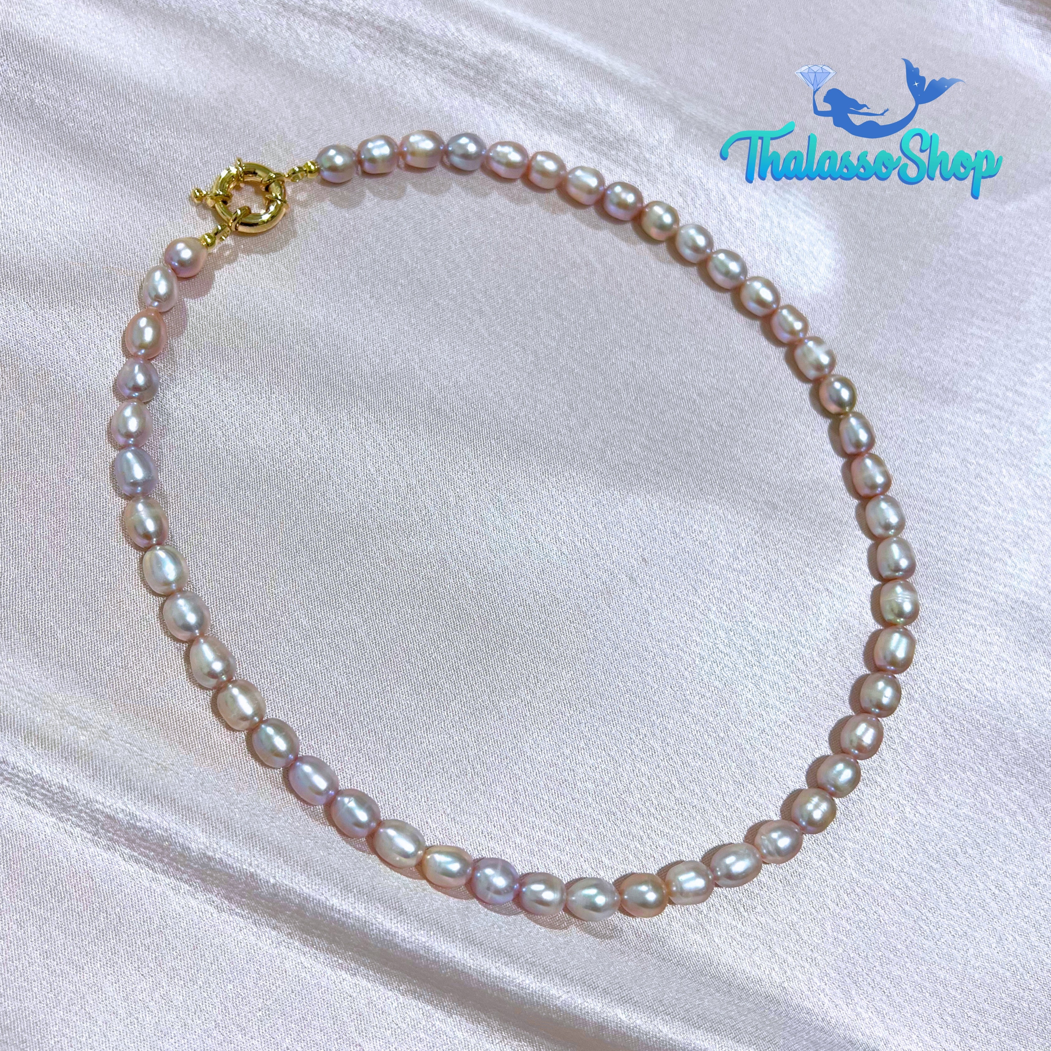 SHAMCEY Lavender-Lilac Pearl Necklace