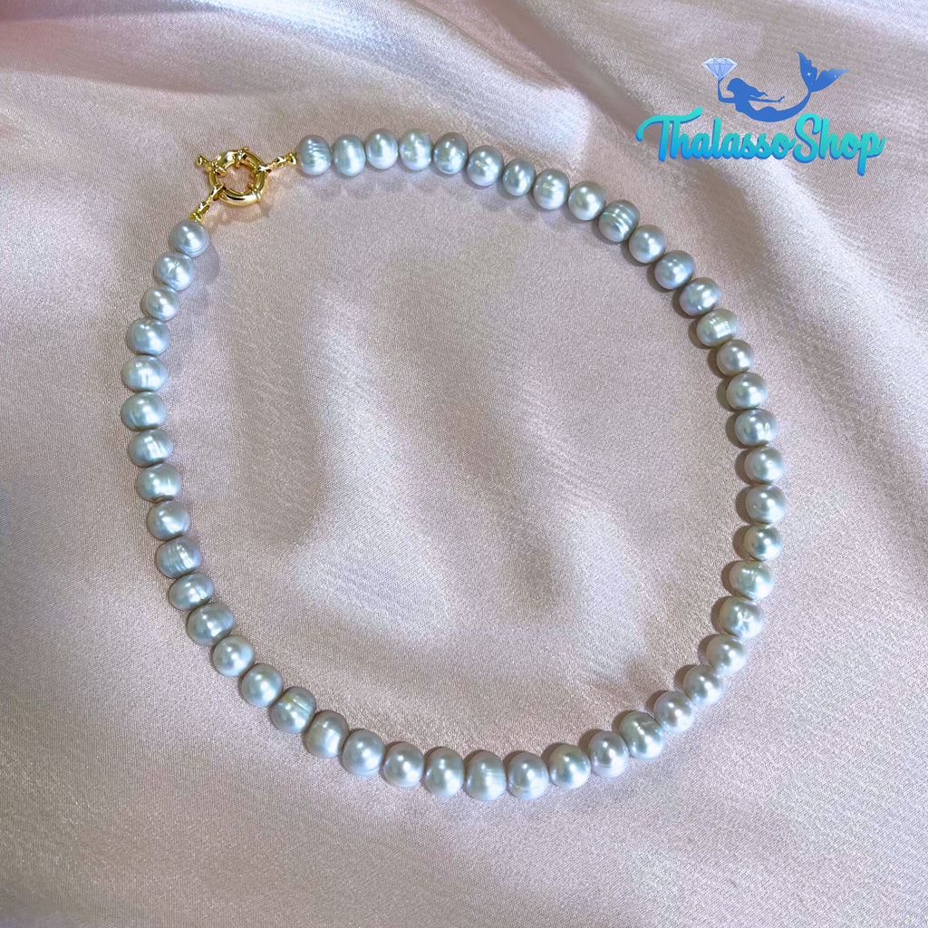 MIRIAM Grey Pearl Necklace