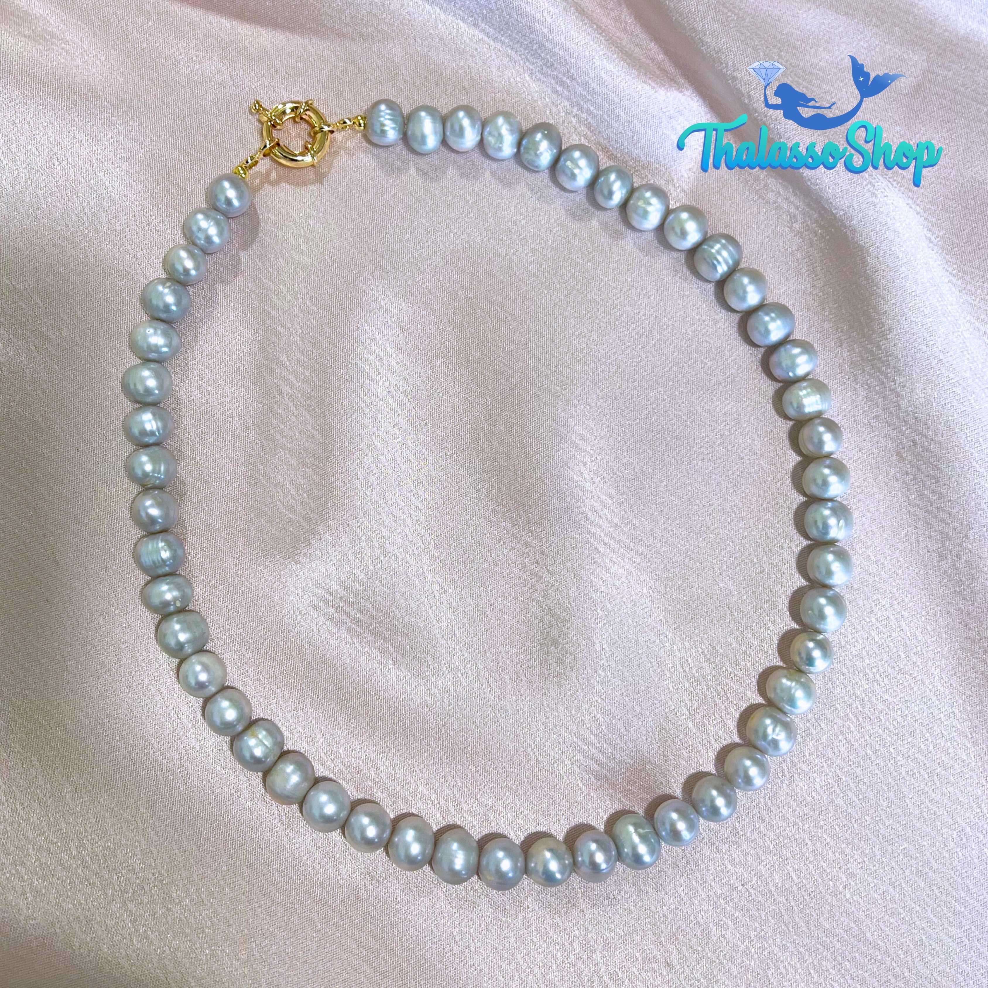 MIRIAM Grey Pearl Necklace