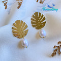 MONSTERA Series Pearl Earrings