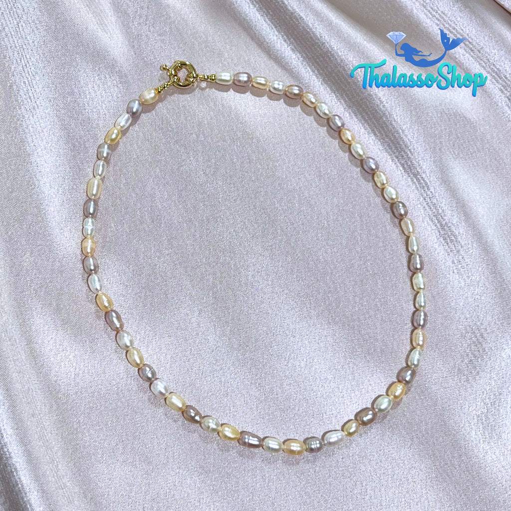 SHAMCEY Tricolor Pearl Necklace