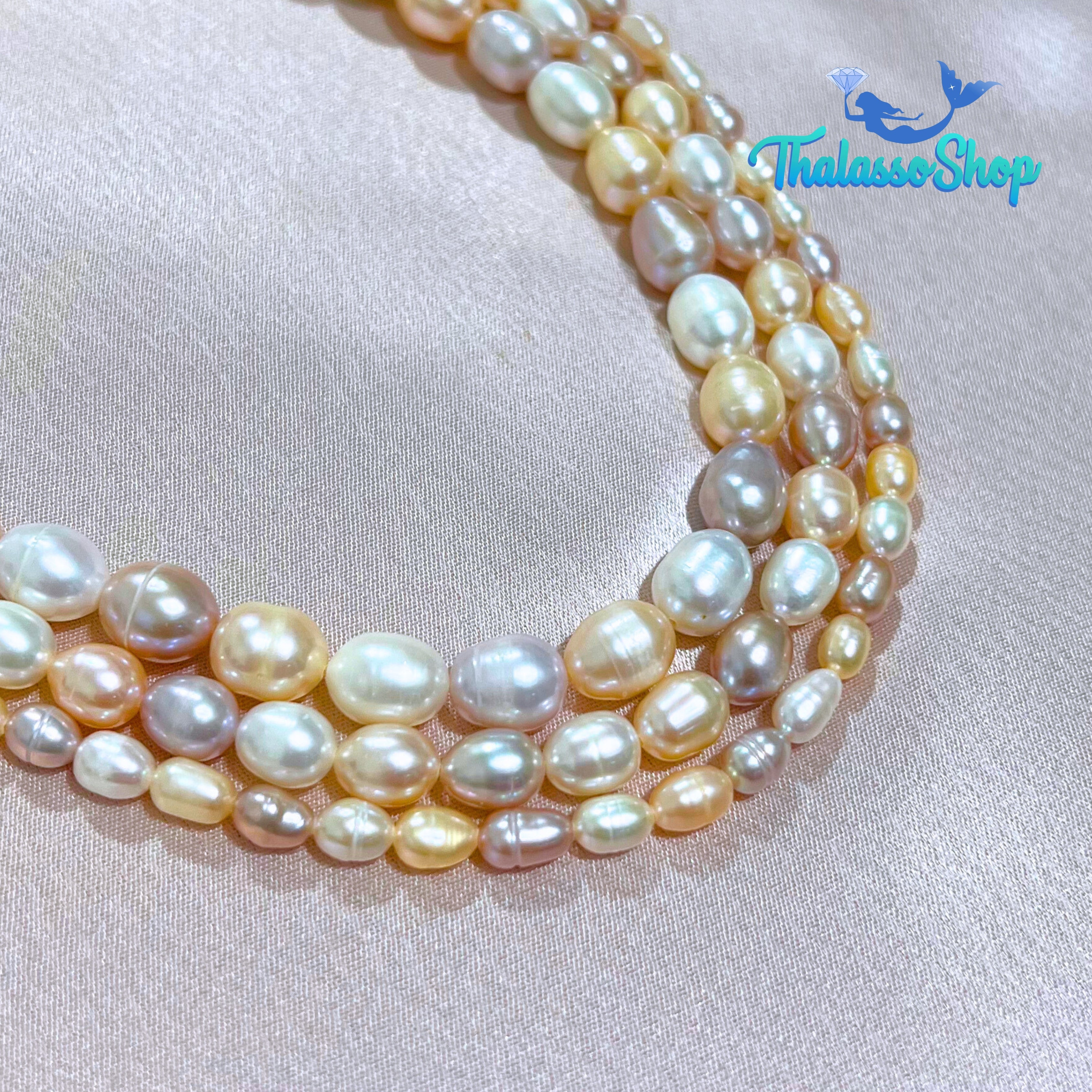 SHAMCEY Tricolor Pearl Necklace