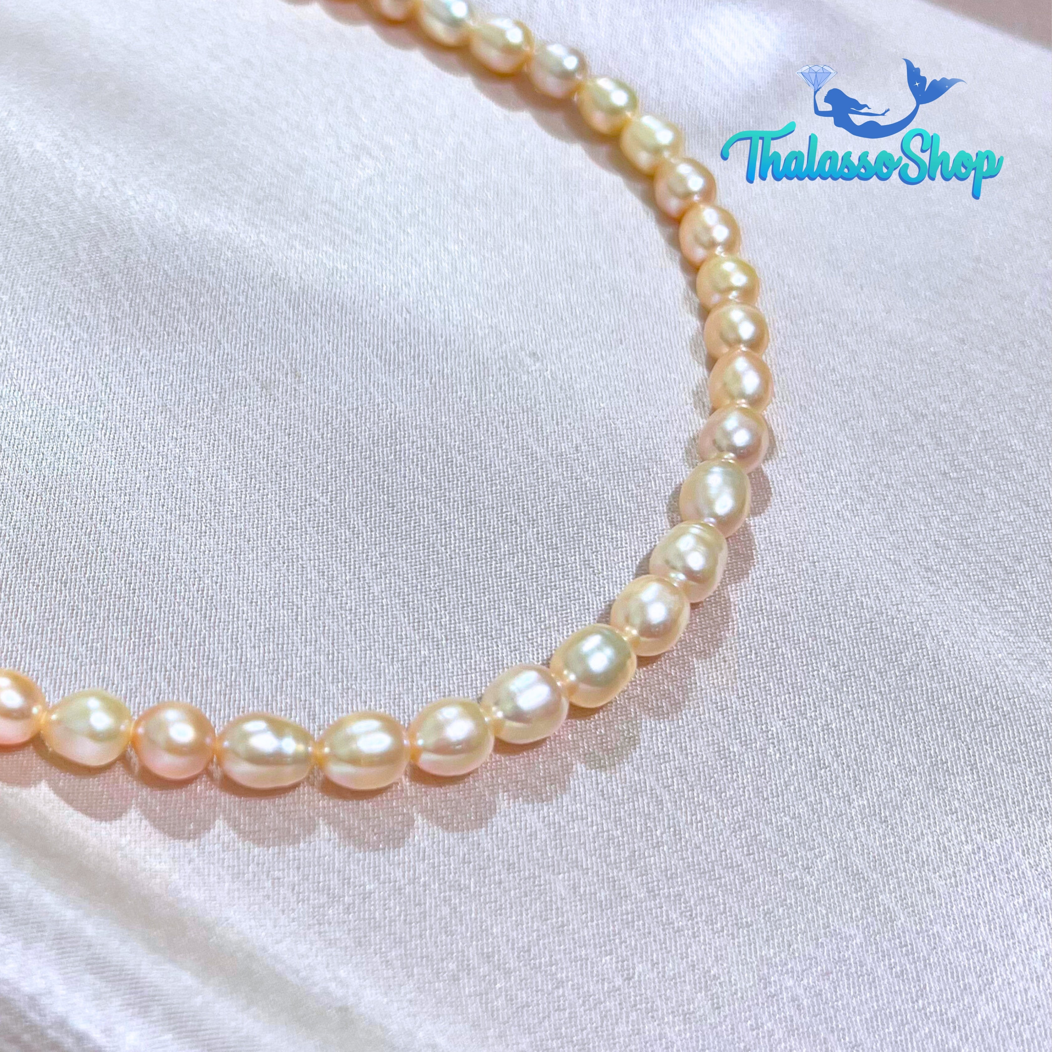 SHAMCEY Peach Pearl Necklace