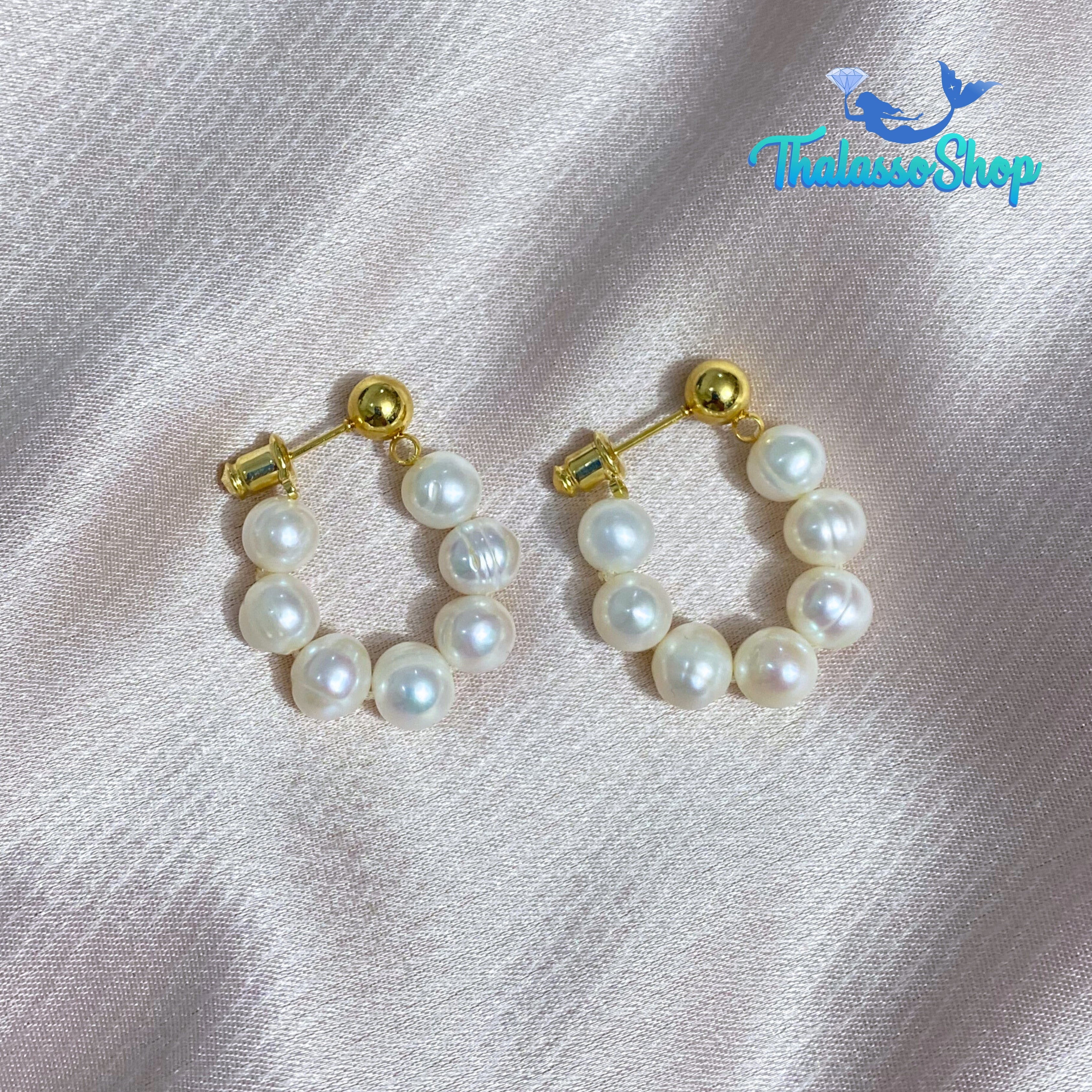 DAYANA Pearl Hoop Earrings