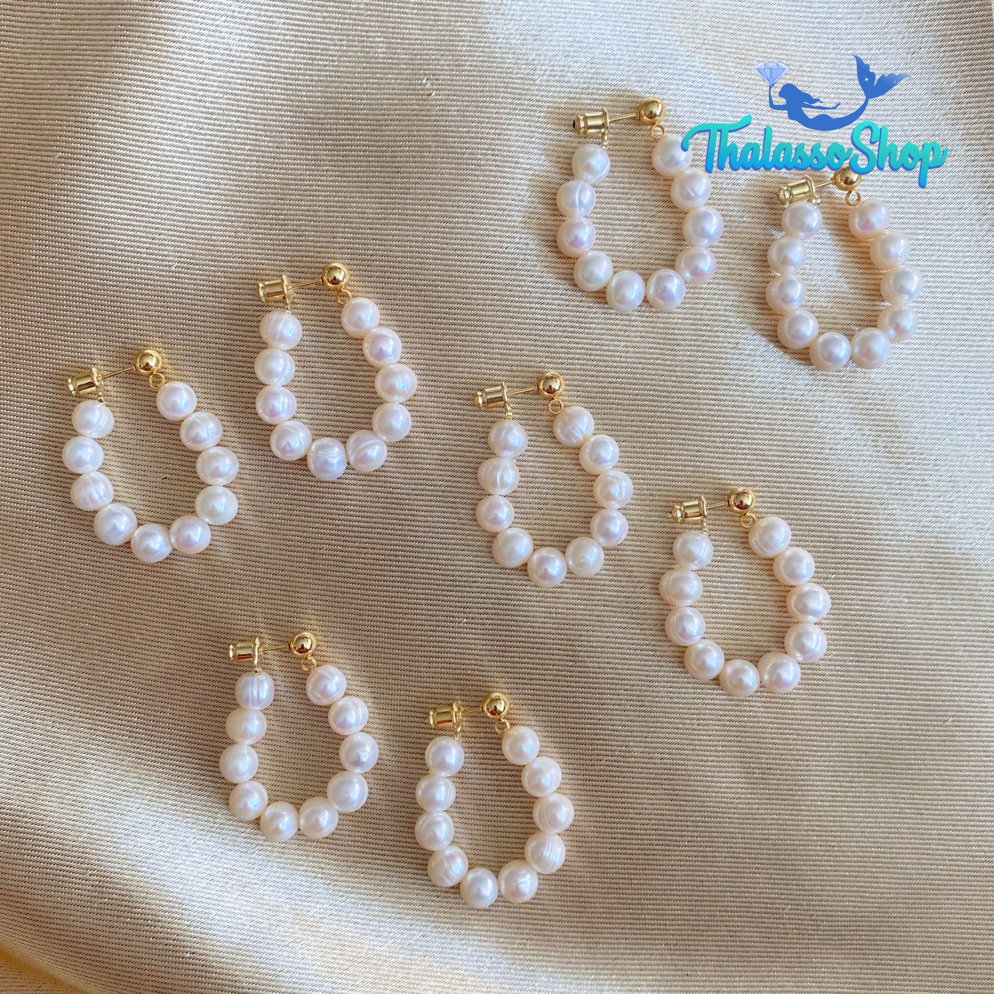 DAYANA Pearl Hoop Earrings