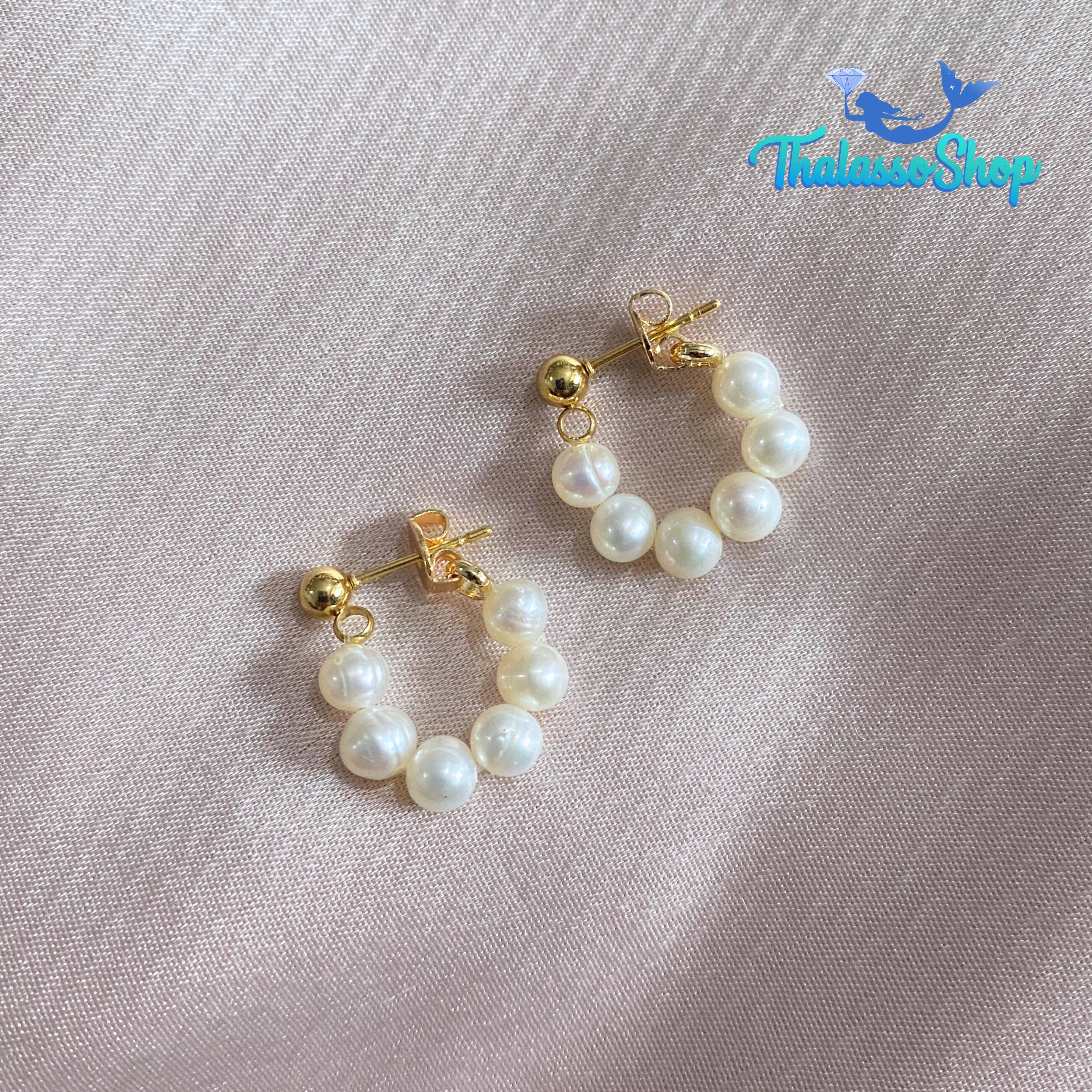 DAYANA Pearl Hoop Earrings
