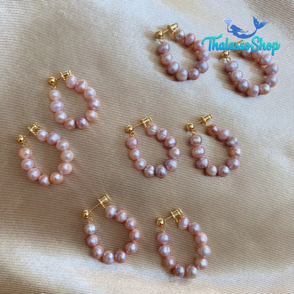 DAYANA Pearl Hoop Earrings