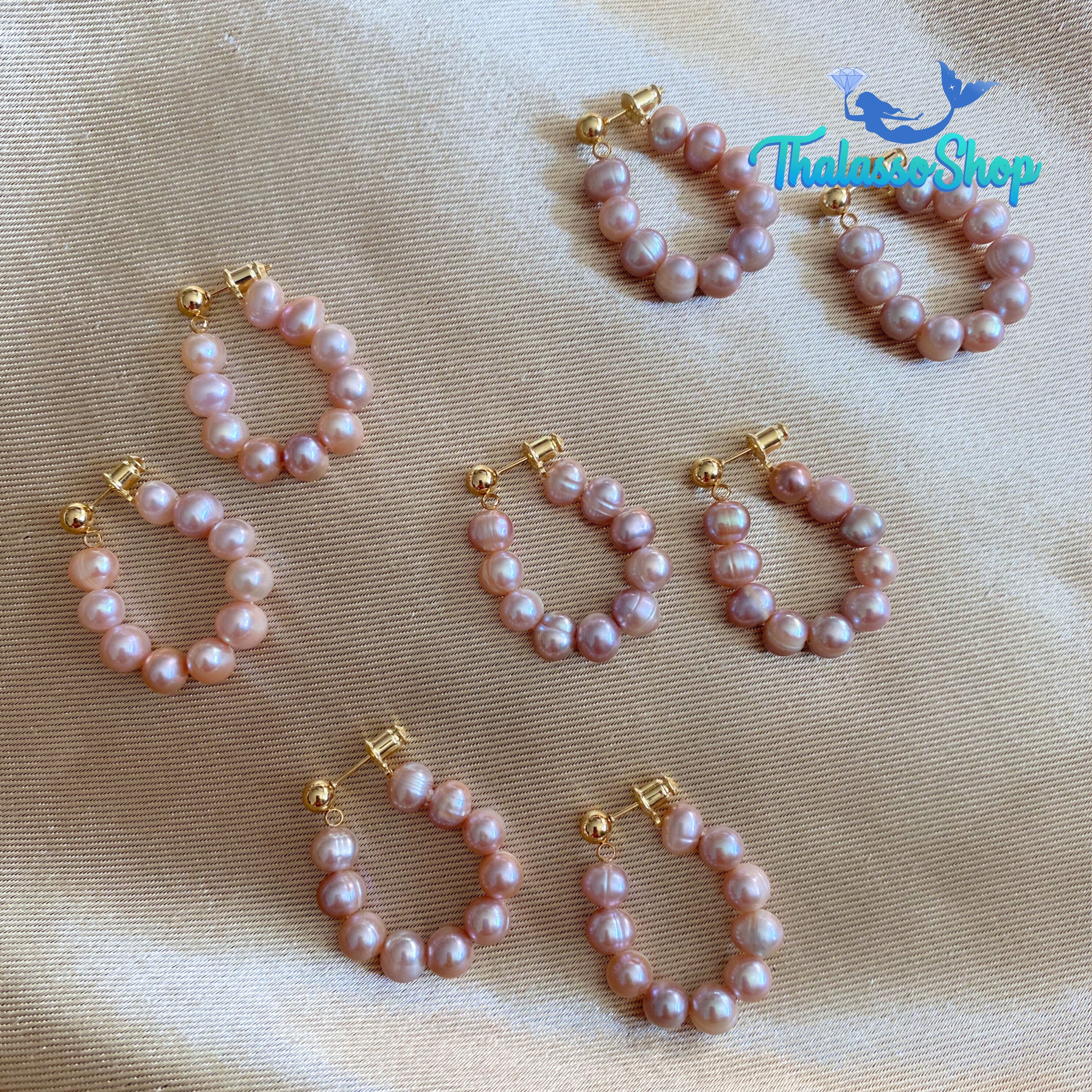 DAYANA Pearl Hoop Earrings