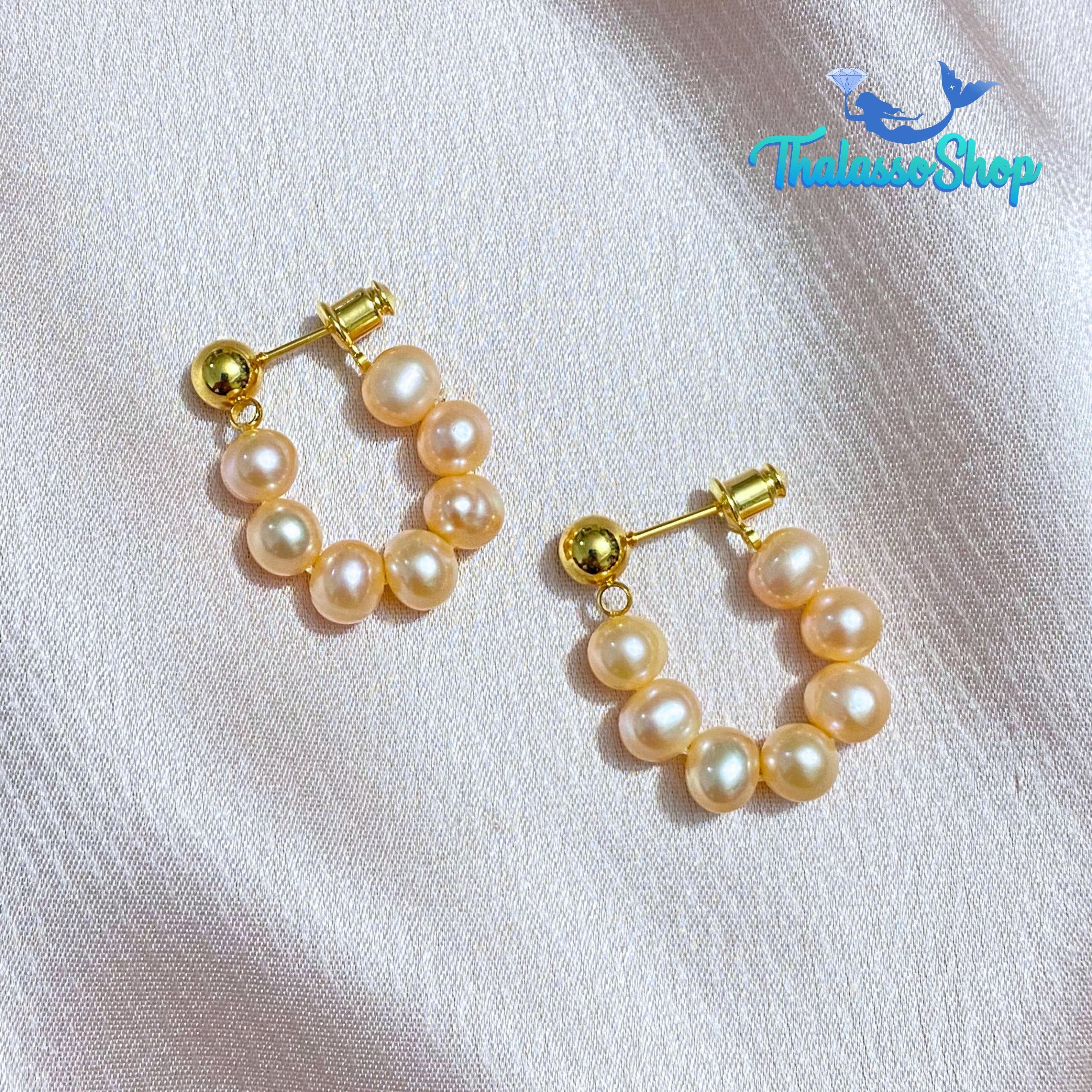 DAYANA Pearl Hoop Earrings