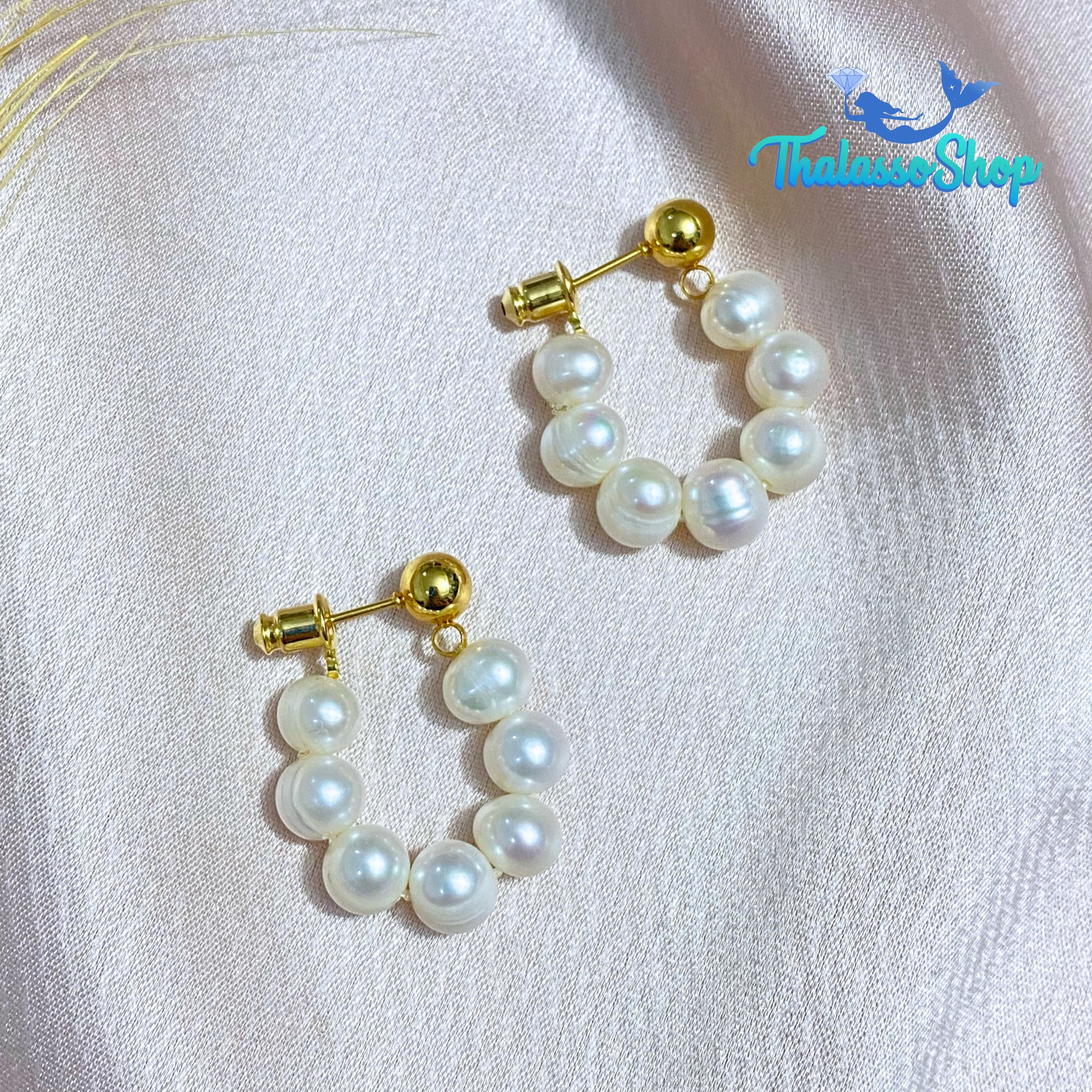 DAYANA Pearl Hoop Earrings