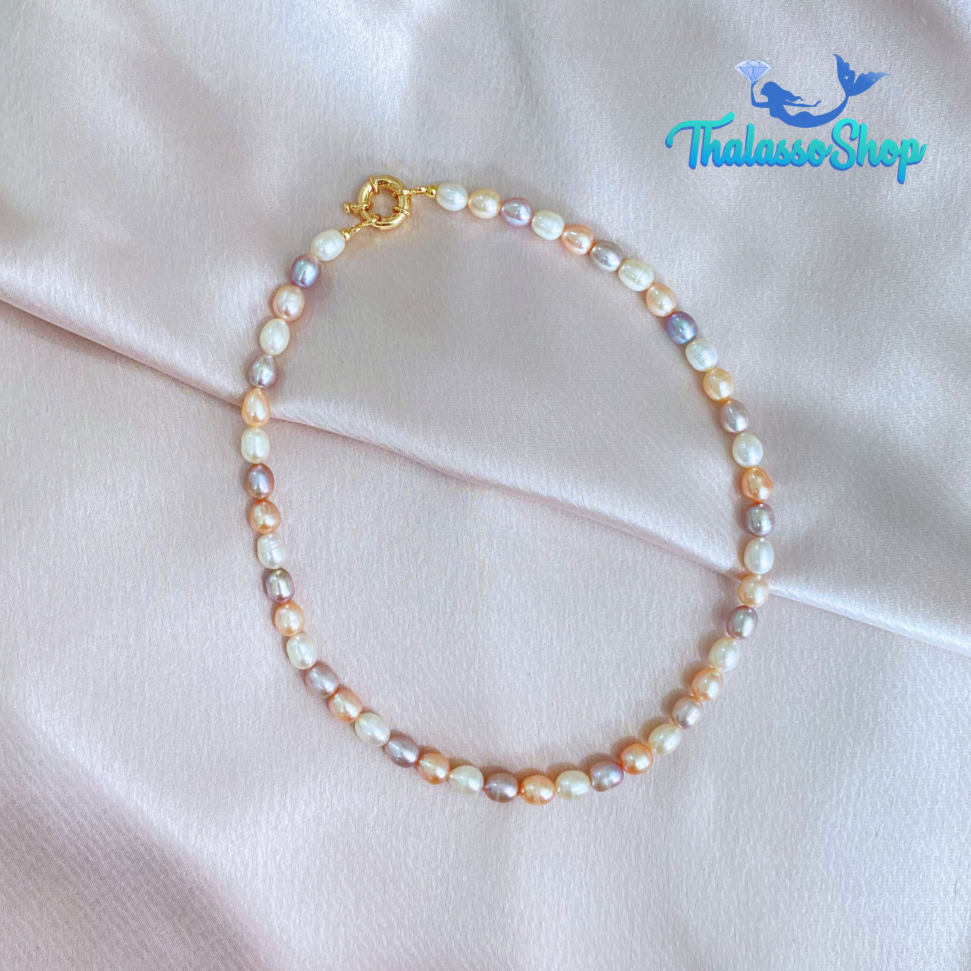SHAMCEY Tricolor Pearl Necklace