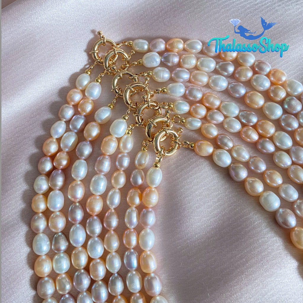SHAMCEY Tricolor Pearl Necklace