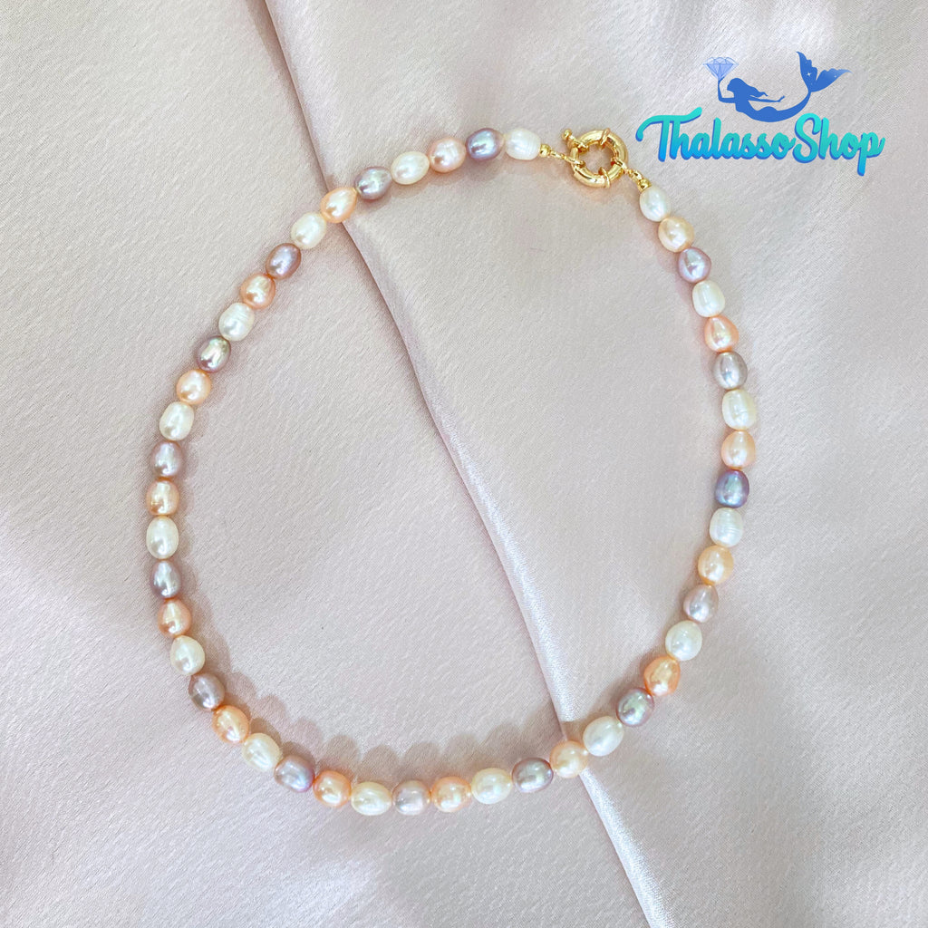 SHAMCEY Tricolor Pearl Necklace