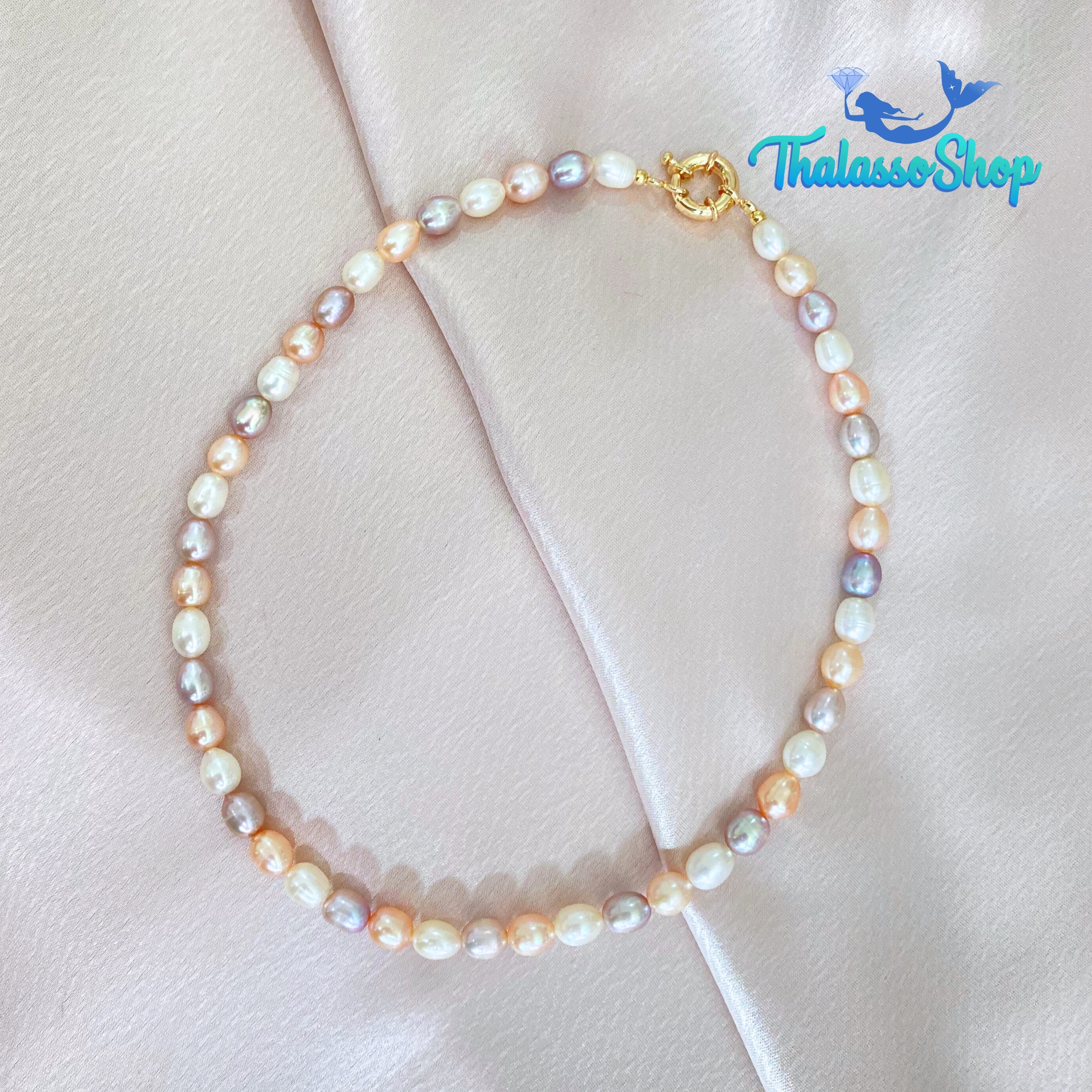 SHAMCEY Tricolor Pearl Necklace