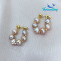 JANINE Pearl Hoop Earrings