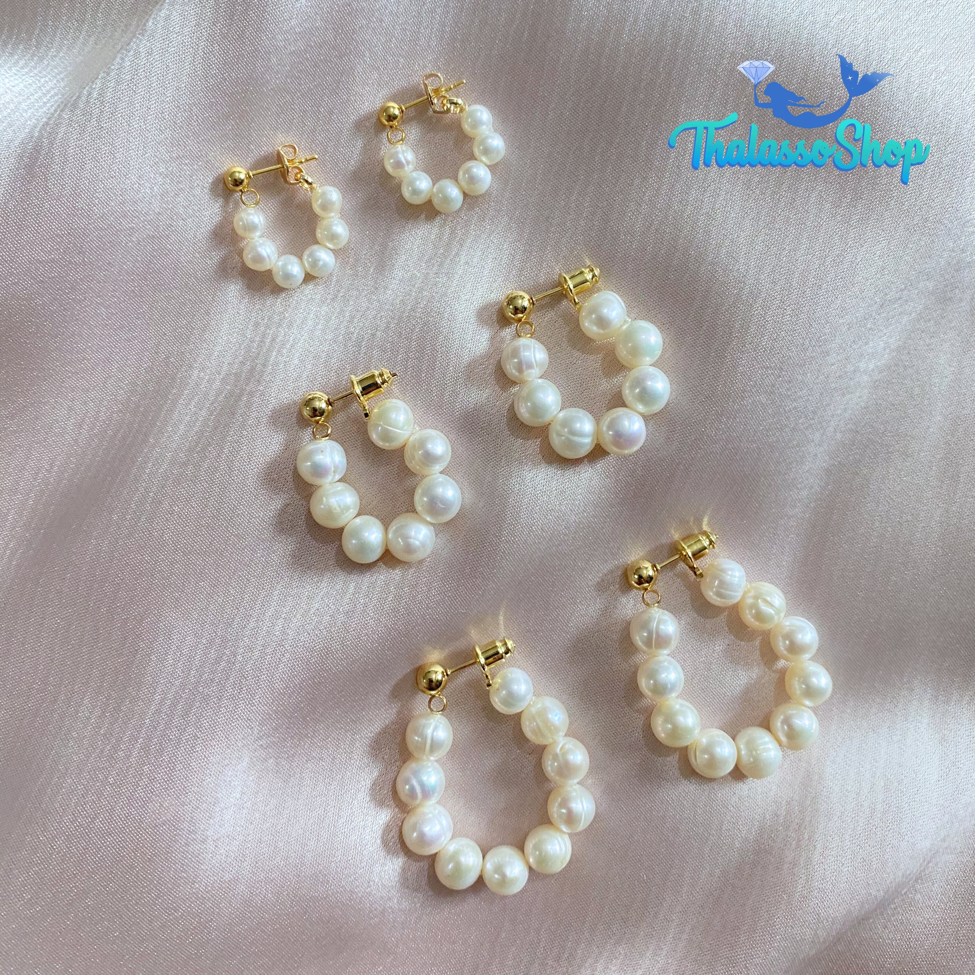 DAYANA Pearl Hoop Earrings