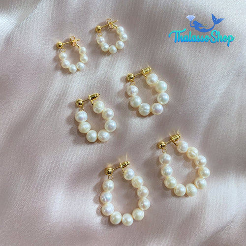 DAYANA Pearl Hoop Earrings